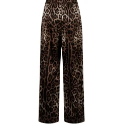 Dolce & Gabbana - Leopard Print Satin Pyjama Pants - Dolce & Gabbana Exclusive Luxury Collection - Avvenice