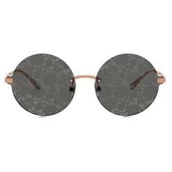 Dolce & Gabbana - Logo Plaque Sunglasses - Pink Gold - Dolce & Gabbana Eyewear - Avvenice