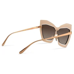 Dolce & Gabbana - Mask Sunglasses Plaque Logo - Matt Brown - Dolce & Gabbana Eyewear - Avvenice