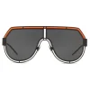 Dolce & Gabbana - Mask Sunglasses DG Logo - Black Orange - Dolce & Gabbana Eyewear - Avvenice