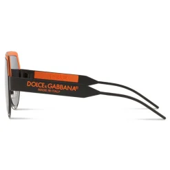 Dolce & Gabbana - Mask Sunglasses DG Logo - Black Orange - Dolce & Gabbana Eyewear - Avvenice