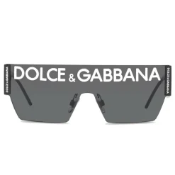Dolce & Gabbana - Mask Sunglasses DG Logo - Black - Dolce & Gabbana Eyewear - Avvenice