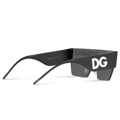 Dolce & Gabbana - Mask Sunglasses DG Logo - Black - Dolce & Gabbana Eyewear - Avvenice