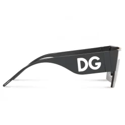 Dolce & Gabbana - Mask Sunglasses DG Logo - Black - Dolce & Gabbana Eyewear - Avvenice