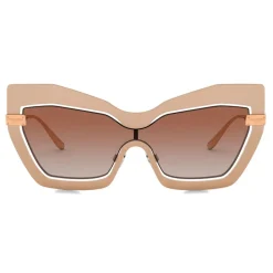 Dolce & Gabbana - Mask Sunglasses Plaque Logo - Matt Pink - Dolce & Gabbana Eyewear - Avvenice