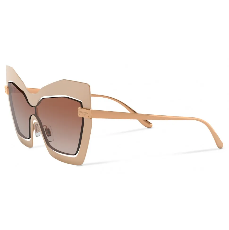 Dolce & Gabbana - Mask Sunglasses Plaque Logo - Matt Pink - Dolce & Gabbana Eyewear - Avvenice