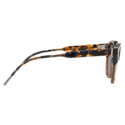 Dolce & Gabbana - Panthos Sunglasses with Keyhole Bridge - Blue Havana and Brown - Dolce & Gabbana Eyewear - Avvenice