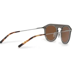 Dolce & Gabbana - Panthos Sunglasses in Acetate and Metal - Gold Mirror - Dolce & Gabbana Eyewear - Avvenice