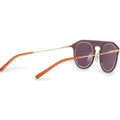 Dolce & Gabbana - Panthos Sunglasses in Acetate and Metal - Red Mirror - Dolce & Gabbana Eyewear - Avvenice