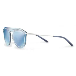 Dolce & Gabbana - Panthos Sunglasses in Acetate and Metal - Blue Mirror - Dolce & Gabbana Eyewear - Avvenice