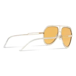 Dolce & Gabbana - Pilot Sunglasses with Metallic Profile - Light Shiny Gold - Dolce & Gabbana Eyewear - Avvenice