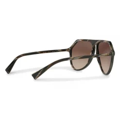 Dolce & Gabbana - Pilot Acetate Sunglasses with Key Bridge - Brown Horn Effect - Dolce & Gabbana Eyewear - Avvenice
