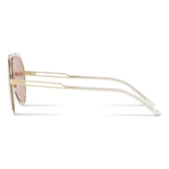 Dolce & Gabbana - Pilot Sunglasses with Metallic Profile - Shiny Light Gold Rose - Dolce & Gabbana Eyewear - Avvenice