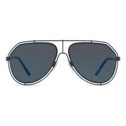 Dolce & Gabbana - Pilot Sunglasses with Metallic Profile - Shiny Blue - Dolce & Gabbana Eyewear - Avvenice