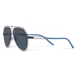 Dolce & Gabbana - Pilot Sunglasses with Metallic Profile - Shiny Blue - Dolce & Gabbana Eyewear - Avvenice