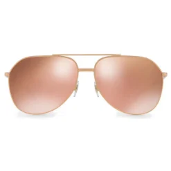 Dolce & Gabbana - Pilot Sunglasses in Gold Plated Metal - Plated Rose Gold - Dolce & Gabbana Eyewear - Avvenice