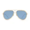 Dolce & Gabbana - Pilot Sunglasses with Metallic Profile - Shiny Light Gold Blue - Dolce & Gabbana Eyewear - Avvenice