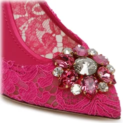 Dolce & Gabbana - Pink Calf Leather Blend Bellucci Taormina Pumps - Dolce & Gabbana Exclusive Luxury Collection - Avvenice