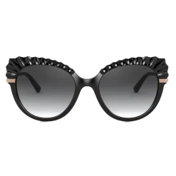 Dolce & Gabbana - Plisse Sunglasses - Black - Dolce & Gabbana Eyewear - Avvenice
