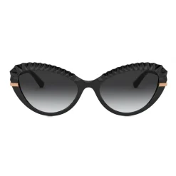 Dolce & Gabbana - Plisse Sunglasses - Black - Dolce & Gabbana Eyewear - Avvenice