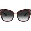 Dolce & Gabbana - Plisse Sunglasses - Burgundy - Dolce & Gabbana Eyewear - Avvenice