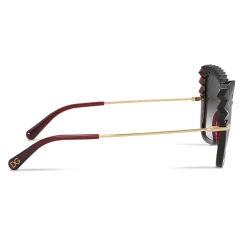 Dolce & Gabbana - Plisse Sunglasses - Burgundy - Dolce & Gabbana Eyewear - Avvenice