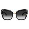 Dolce & Gabbana - Plisse Sunglasses - Black - Dolce & Gabbana Eyewear - Avvenice