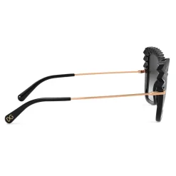 Dolce & Gabbana - Plisse Sunglasses - Black - Dolce & Gabbana Eyewear - Avvenice