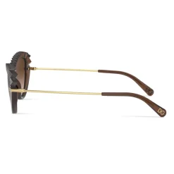Dolce & Gabbana - Plisse Sunglasses - Brown - Dolce & Gabbana Eyewear - Avvenice