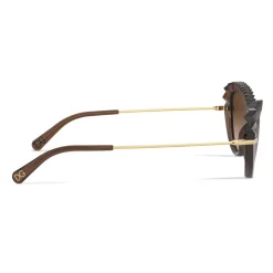 Dolce & Gabbana - Plisse Sunglasses - Brown - Dolce & Gabbana Eyewear - Avvenice