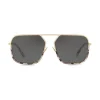 Dolce & Gabbana - Rectangular Sunglasses with Metal Bridge - Havana Gold - Dolce & Gabbana Eyewear - Avvenice