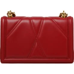 Dolce & Gabbana - Red Calf Leather Medium Devotion Shoulder Bag - Dolce & Gabbana Exclusive Luxury Collection - Avvenice