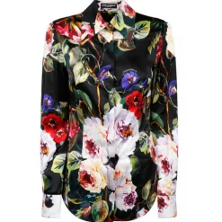 Dolce & Gabbana - Roseto Print Satin Shirt - Dolce & Gabbana Exclusive Luxury Collection - Avvenice