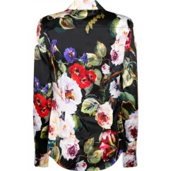 Dolce & Gabbana - Roseto Print Satin Shirt - Dolce & Gabbana Exclusive Luxury Collection - Avvenice