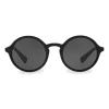 Dolce & Gabbana - Round Acetate Sunglasses with Key Bridge - Black - Dolce & Gabbana Eyewear - Avvenice
