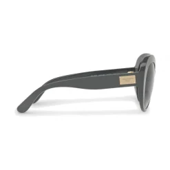 Dolce & Gabbana - Round Sunglasses in Acetate - Gray - Dolce & Gabbana Eyewear - Avvenice