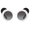 Dolce & Gabbana - Round Sunglasses DG Fashion Panda - Black and White with Strass - Dolce & Gabbana Eyewear - Avvenice