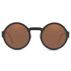 Dolce & Gabbana - Round Sunglasses with DG Logo - Black - Dolce & Gabbana Eyewear - Avvenice