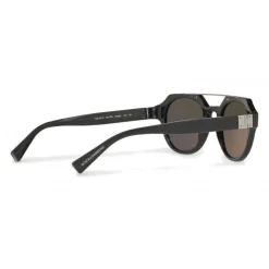 Dolce & Gabbana - Round Sunglasses with Double Bridge - Black - Dolce & Gabbana Eyewear - Avvenice