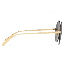 Dolce & Gabbana - Round Sunglasses Plaque Logo - Gold - Dolce & Gabbana Eyewear - Avvenice