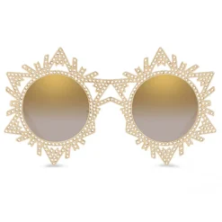 Dolce & Gabbana - Round Sunglasses with DG Star - Gold - Dolce & Gabbana Eyewear - Avvenice