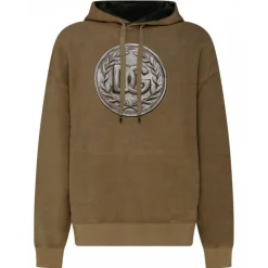 Dolce & Gabbana - Sand Brown Cotton Logo Print Hoodie - Dolce & Gabbana Exclusive Luxury Collection - Avvenice