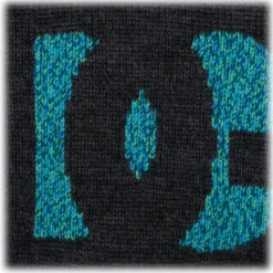 Dolce & Gabbana - Sea Green and Black Wool Blend Logo Jumper - Dolce & Gabbana Exclusive Luxury Collection - Avvenice