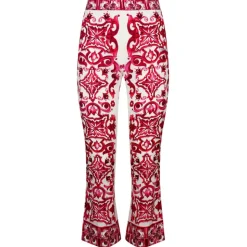 Dolce & Gabbana - Silk Majolica Print Trousers - Dolce & Gabbana Exclusive Luxury Collection - Avvenice