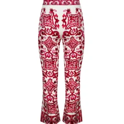 Dolce & Gabbana - Silk Majolica Print Trousers - Dolce & Gabbana Exclusive Luxury Collection - Avvenice