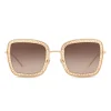 Dolce & Gabbana - Square Devotion Sunglasses with Lace - Gold - Dolce & Gabbana Eyewear - Avvenice