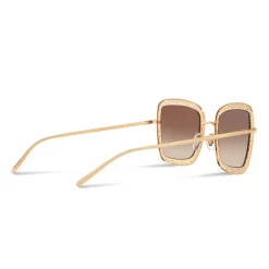 Dolce & Gabbana - Square Devotion Sunglasses with Lace - Gold - Dolce & Gabbana Eyewear - Avvenice