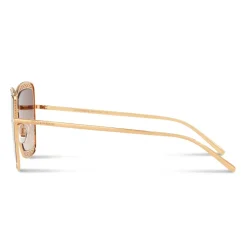 Dolce & Gabbana - Square Devotion Sunglasses with Lace - Gold - Dolce & Gabbana Eyewear - Avvenice