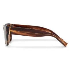 Dolce & Gabbana - Square Sunglasses in Acetate - Brown Striped - Dolce & Gabbana Eyewear - Avvenice
