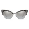 Dolce & Gabbana - Sunglasses Cat-Eye in Acetate - Leo with Silver Glitter - Dolce & Gabbana Eyewear - Avvenice
